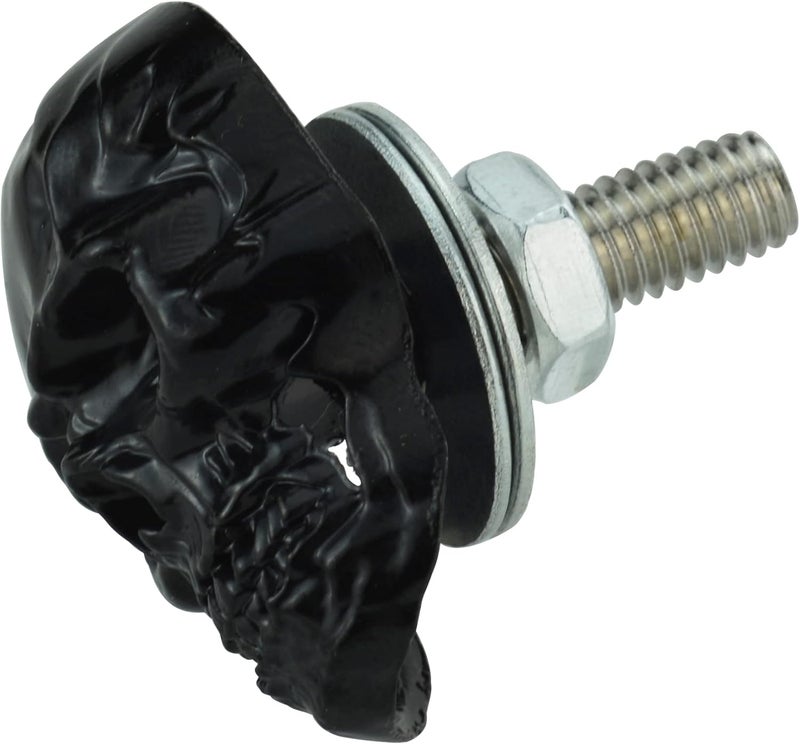 Abfer Skull License Plate Screws Cover Anti Theft License Plate Screw Frame Bolt Kit Decorative Fit for Most Vehicle Motorcycles Trucks (Black) - Image 4